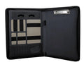 Wholesale A4 Portfolio Pu Leather File Document Padfolio Cover Portable Document Organizer with Zipper