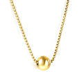 New Fashion 18K Gold Plated Stainless Steel Custom Chains Chokers Necklaces Floating Ball Pendant Necklace for Women Jewelry