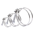 China Supplier Stainless Steel Wire Throat Hoop Double Wire Hose Clamps and Pipe Clips Metal Measure in Inch and Metric