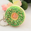 Pendant Car Bags Accessories Doughnut Keyring Faker Food Key Chain Multicolored Lovely 3D Soft PVC Donut Keychain