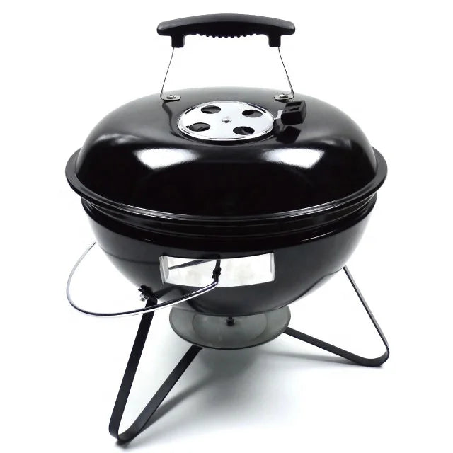 Premium Charcoal Iron Steel Chrome Plated Eco-Friendly Outdoor Mini Portable Kettle BBQ Grill Piezo Ignition Remote Control