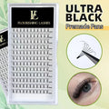 2025 Best Selling Premade Fans Ultra Dark Black Short Stem Heat Bonded 3D 4D 5D 6D Premade Volume Fans Eyelash Extensions