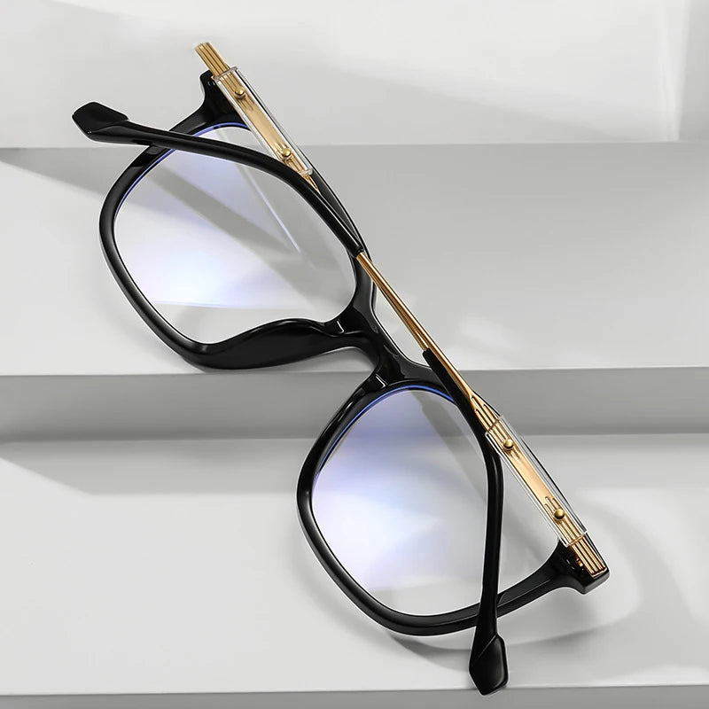 Square Pc Frame Resin Lens Anti Blue Light Blocking Radiation Eyeglass Frame Unisex Trend Clear Lenses Computer Glasses