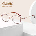 Luxury Brand Good Quality Eyewear Lunette De Luxe Lens Eye Spectacles Eyeglasses Gold Pure Titanium Women Glasses Optical Frames