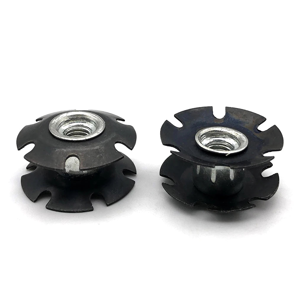 Custom Double Spring Threaded Star Nut Tube Insert M10 Star Spring Insert Bicycle Sunflower Star Nut