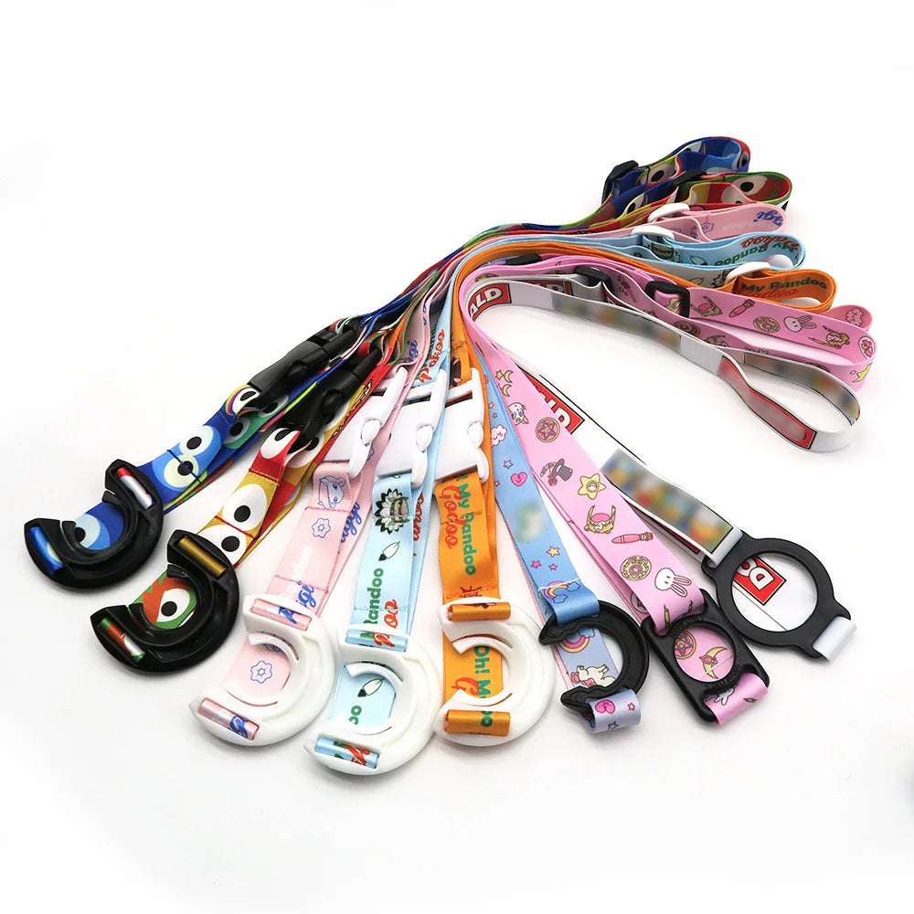 Adjustable Shoulder Strap Lanyard Polyester Eco-Friendly Customizable Durable Water Bottle Holder Drink Bottle Buckle Carrying