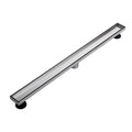 Custom Modern Lightweight Linear Shower Floor Drain Brushed Stainless Steel Bathroom Toilet Trench Tile-in Pattern Drain Cover