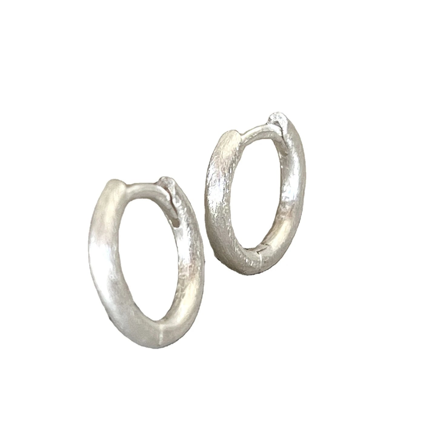 Fashion 925 Sterling Silver INS Cute Minimalist Round Hoop Huggies Earring Jewelry for Women