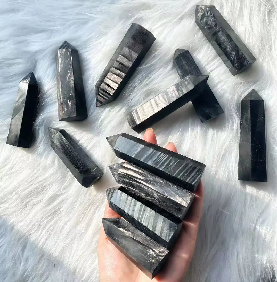 Wholesale Polished Natural Gemstone Reiki Healing Hypersthene Crystal Point Collectible for Home Decoration