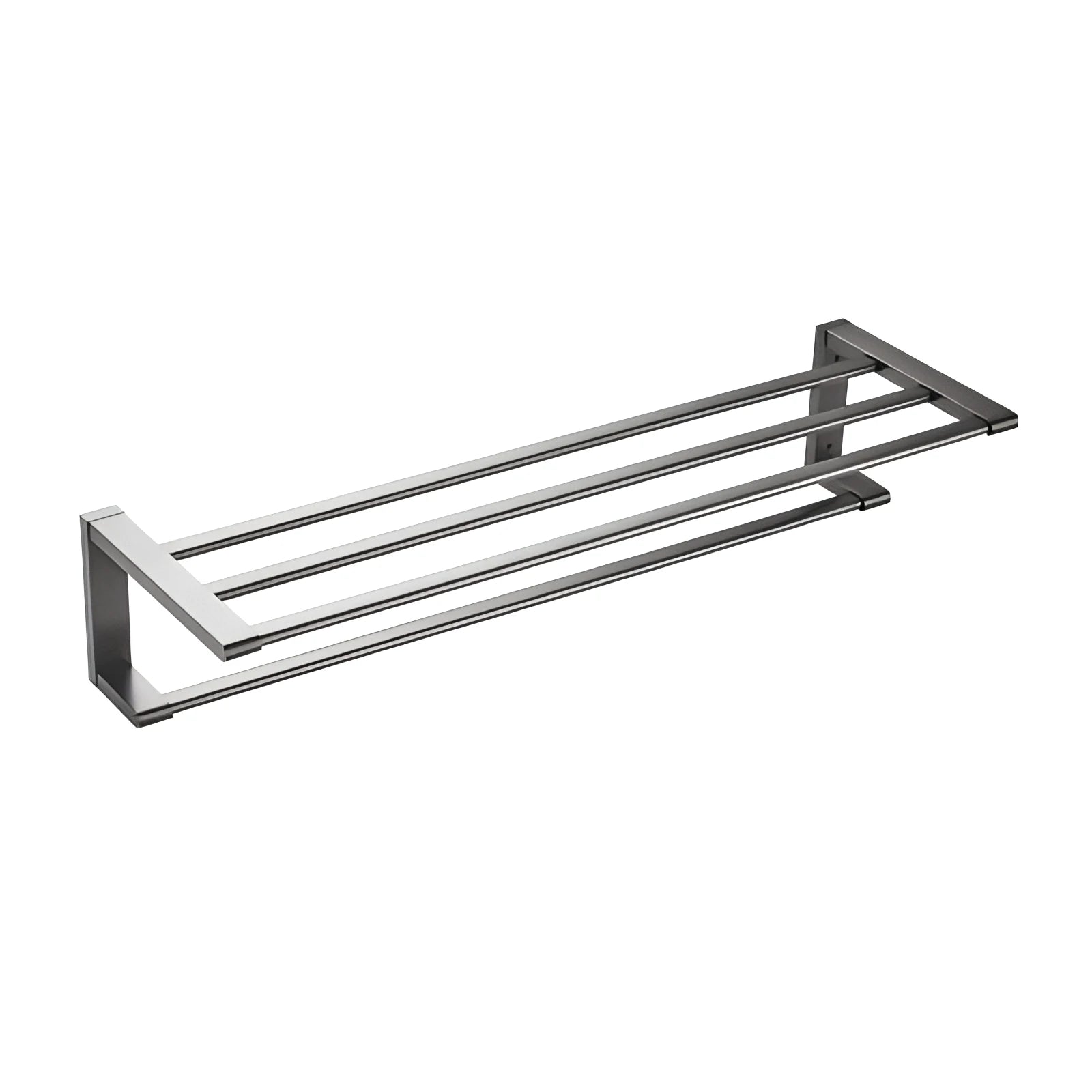 Manufacturer's Price Complete Stainless Steel Wall-Mounted Double Layer 4-Bar Modern Design Bathroom Hardware Towel Rack