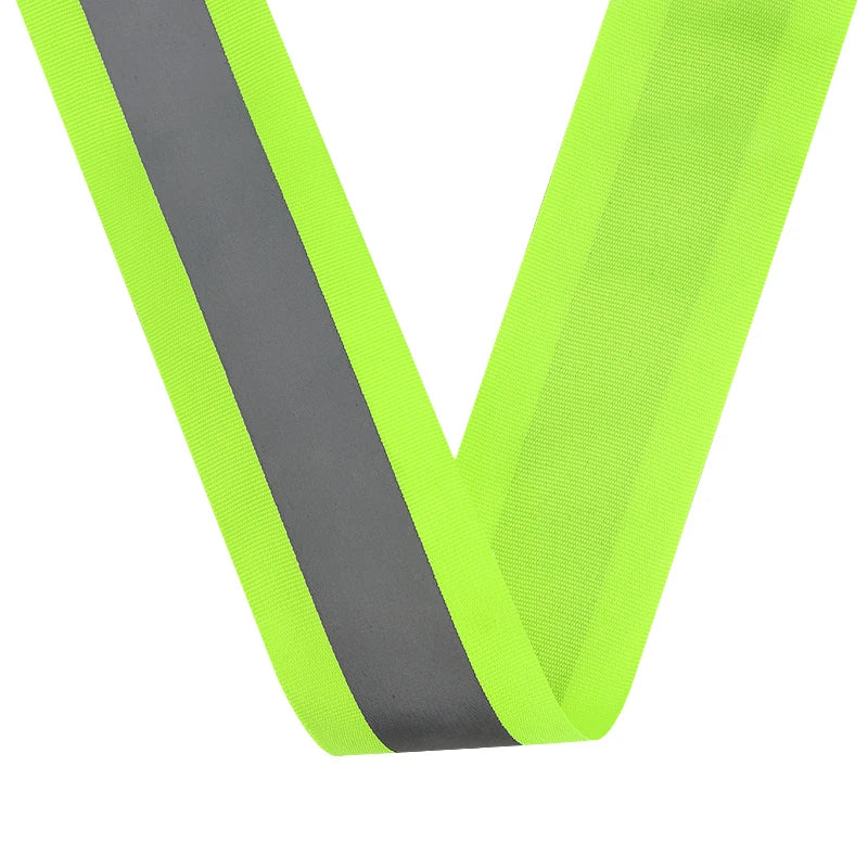 Factory Outlet High Visibility Reflective Webbing Fluorescent Yellow Reflective Tape for Reflective Material Safety Vest