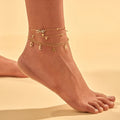 New Trendy  love Dear Mama Fashion Jewelry 18k Gold Plated  Stainless Steel Anklet for Women Anklets Accessories