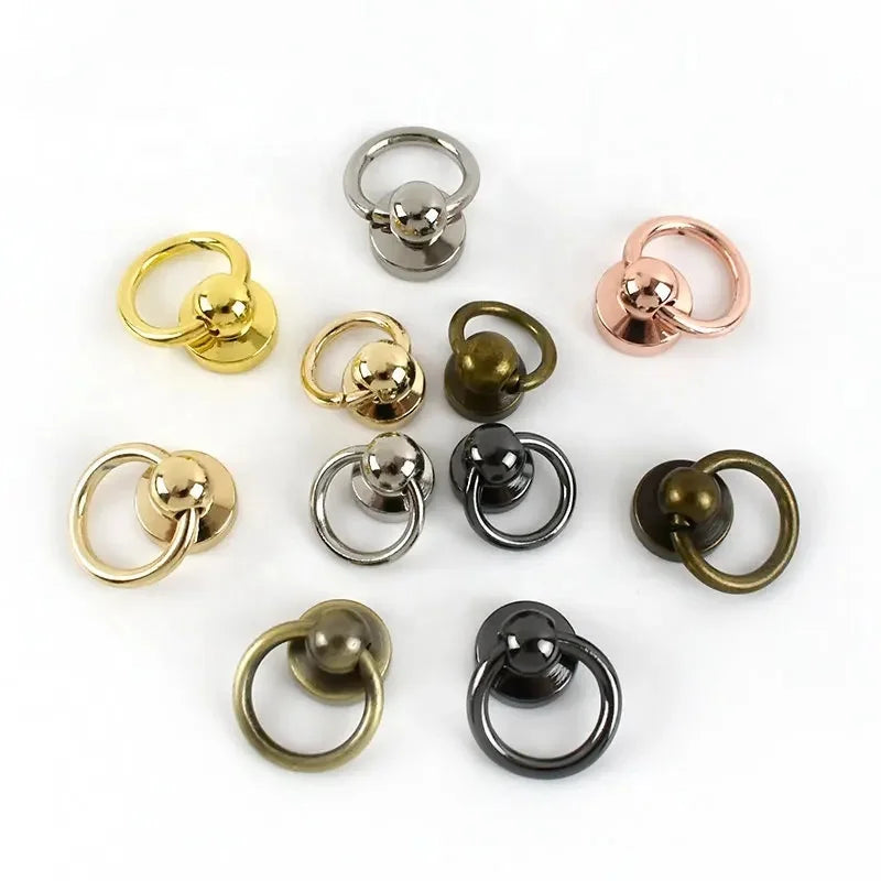 MeeTee F3-17 10mm DIY Hardware Accessories Handbag Side Clip Hanger Buckle Phone Shell Screws Rivets Clasp Connetive Clasp