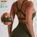 Cross Back Yoga Bra Removable Pad Shockproof Sport Bra Top Fitness High Neck Custom Logo Workout High Support Gym Sports Bra