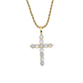 Hot Sale  Hip Hop Design Women Choker Gold Plated 925 Sterling Silver Jesus Cross Pendant Necklace