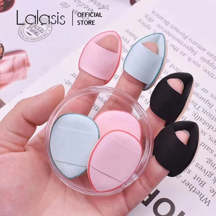 Lalasis Custom logo Concealer Portable Hand Makeup Puff Blender Finger square Mini Sponge