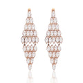 Hot Sale Earrings for Women Shiny Crystal Metallic Rose Gold/Silver Color Chain Earring Party Jewelry
