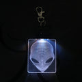 Illusion Shape Black LED Keychain Mini Keychain Rechargeable Battery Acrylic Led Keychain with USB Cable
