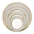 Porcelain Gold Rimmed Dinner Sets Plates Luxury Dinnerware Customized logo Accept