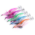 Luminous Sound Bead Wooden Shrimp Wobbler Egi Squid Hook Jig Cuttlefish Octopus Sea Fishing Lure Bait