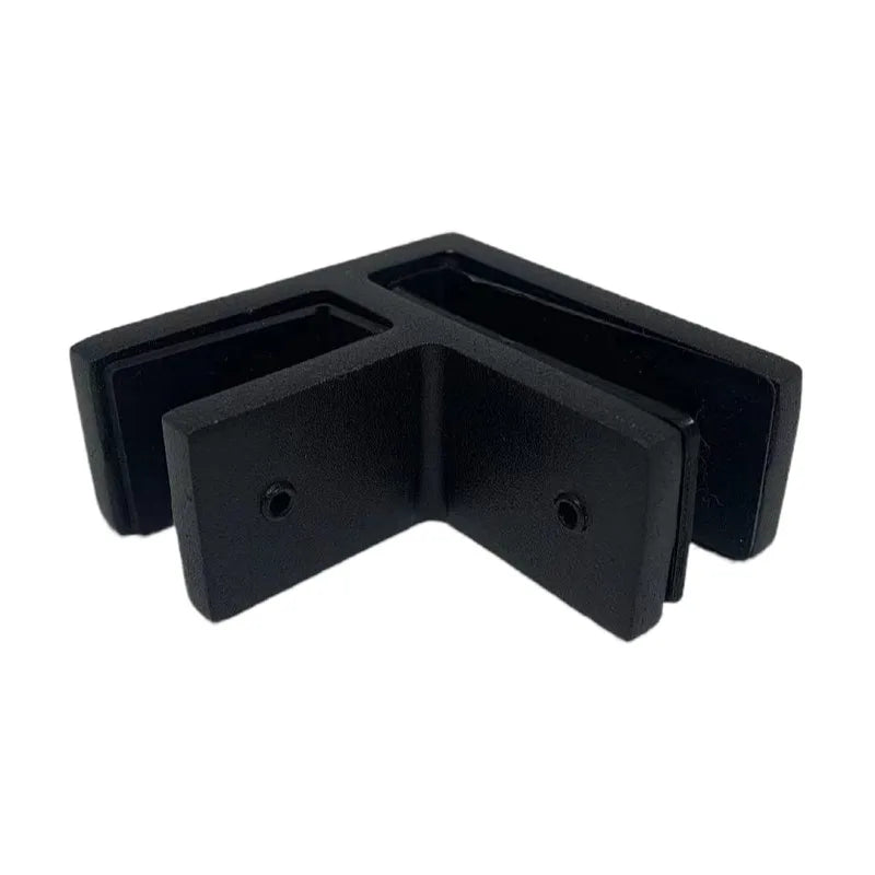 Condibe Matt Black Glass Corner Clips for Railing