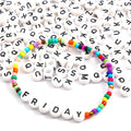 26 English Letters Enamel Letter Beads  Acrylic 8mm Figure Alphabet Beads Plastic Mixed Colored Letter Beads
