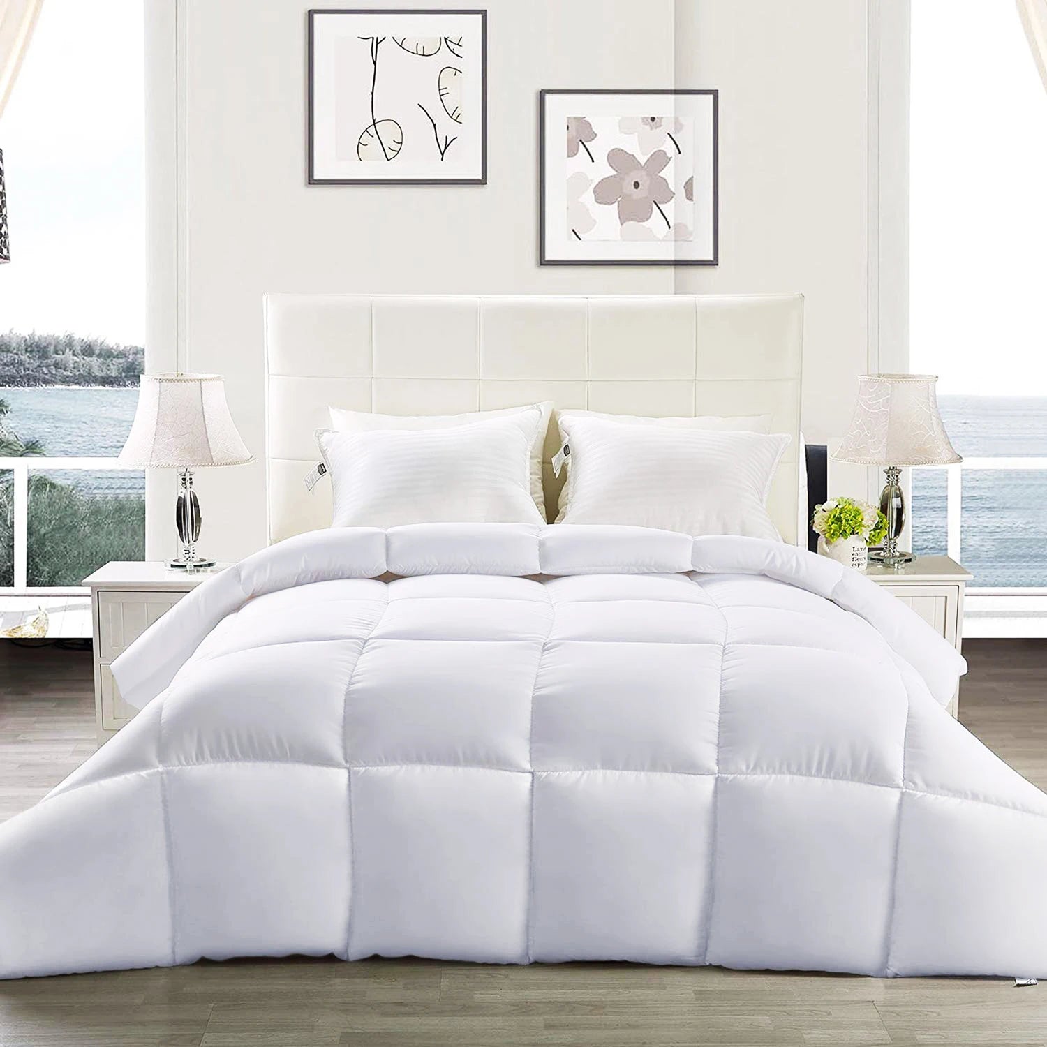 OEKO BSCI ISO Certified Comforter Set Quilted Duvet Insert with Printed Pattern Home Hotel