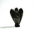 Huiying Natural Healing Gemstone 2 Inch Black Obsidian Carving Stone Angel Crafts