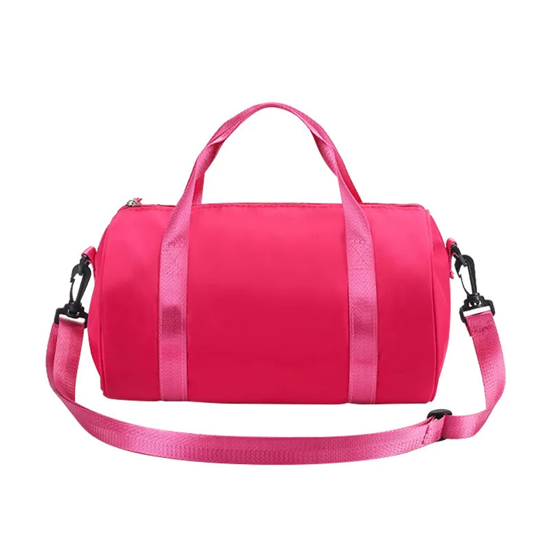 Custom Nylon Weekender Bag Hand Carry Travel Duffle Bag Foldable Expandable Kids Duffel Dance Bag Kids for Girls With Logo