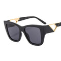 2024 Personalized Triangle Metal Patchwork Sunglasses Small Frame Sunglasses for Women Uv400
