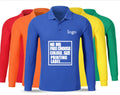 Customized Embroider logo School Wear Long Sleeve Polo Shirt