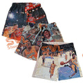 2025 Men Summer Shorts Basketball Design Shorts Men's Woven Handmade 5 Inch Tapestry Shorts