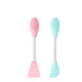 Custom Logo Facial Makeup Cleaner Soft Silicone Double-Ended Face Makeup Beauty Brush Applicator Brush
