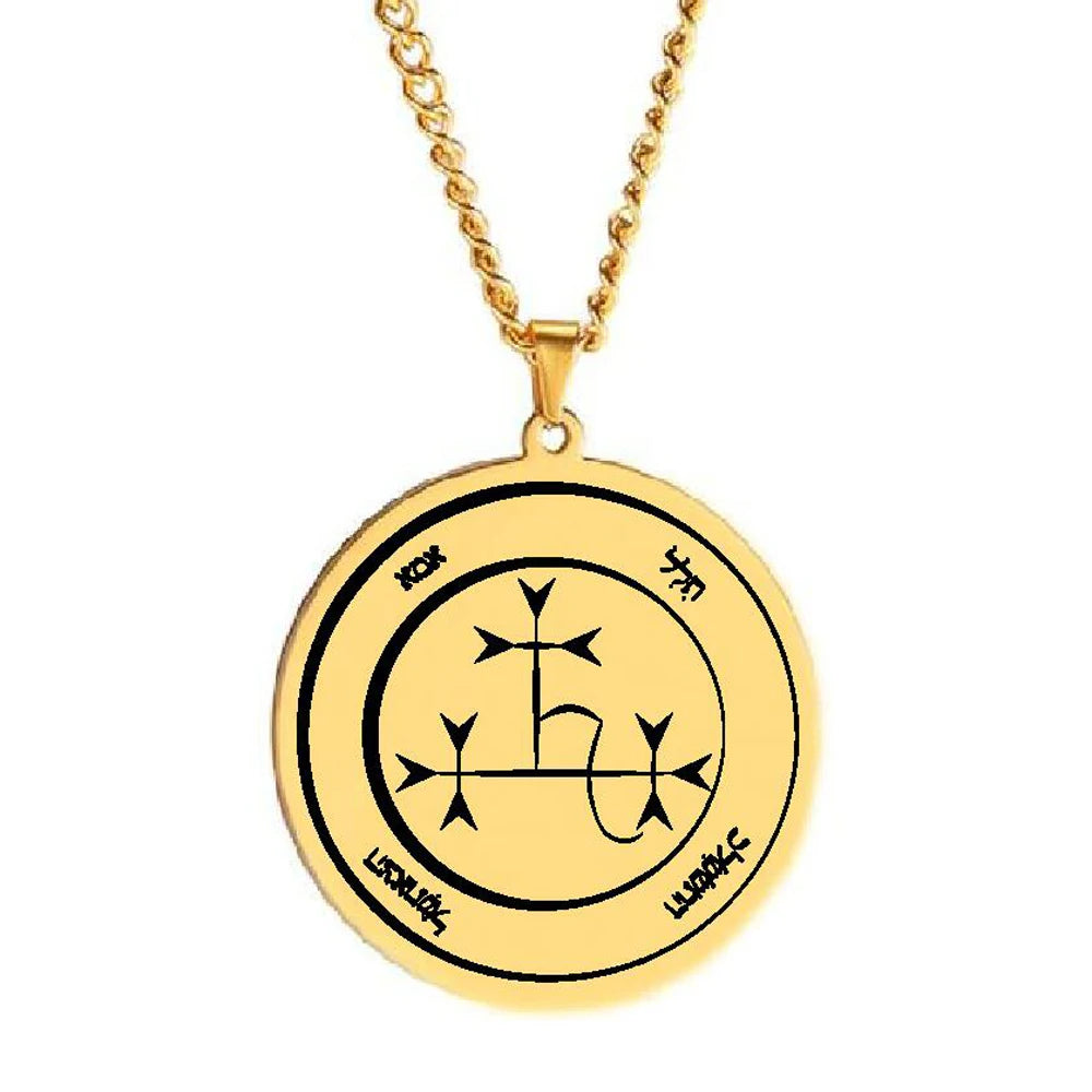 Lilith Sigils and Symbols Their Meaning Titanium Steel Jewelry Amulet Talisman Laser Cut Stainless Steel Pendant Necklace