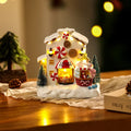 Christmas Candy House Glowing Music Box Light Christmas Gifts LED Christmas Candy House Resin Ornament