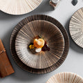 Nordic Style Flat Deep Dish for Steak Western Food Eco-Friendly Ceramic Ins Dinner Plate Hot Selling for Home Restaurant Use