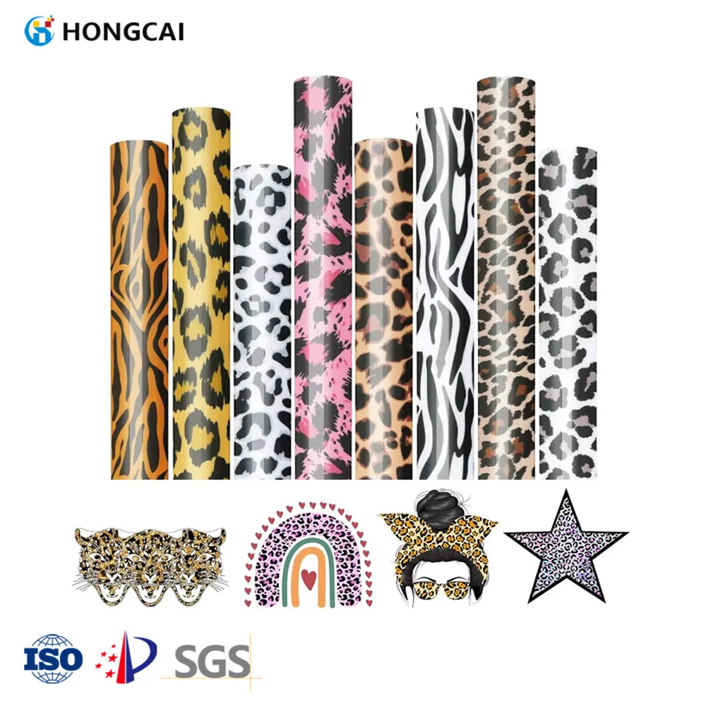 High Elasticity PU Heat Press Vinyl Roll Camouflage Pattern Iron on HTV Film for DIY Garment Accessories