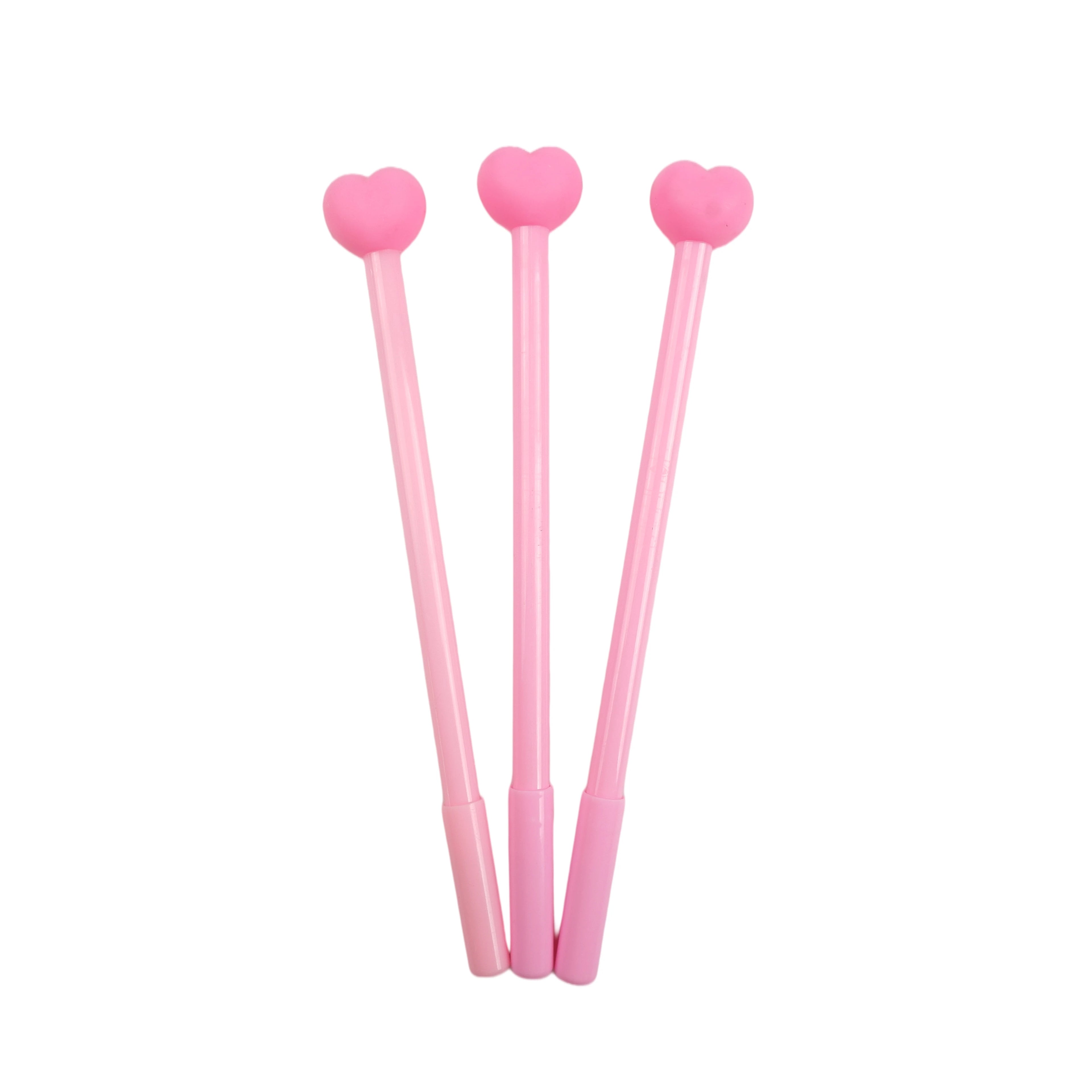 2021 Pink Heart Cartoon Gel Pen Girl Kawaii Gel Pen Children Student Stationery School Supplies Gift Prize