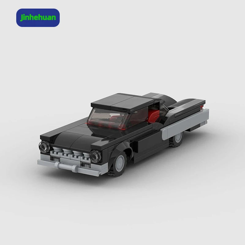 Creative Building Blocks for Kids Black Classic Technical Vintage Car Building Blocks for Boys Building Block Sets Car