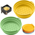 Foldable Round Air Fryer Silicone Pot Non Stick Food Safe Air Fryer Pad