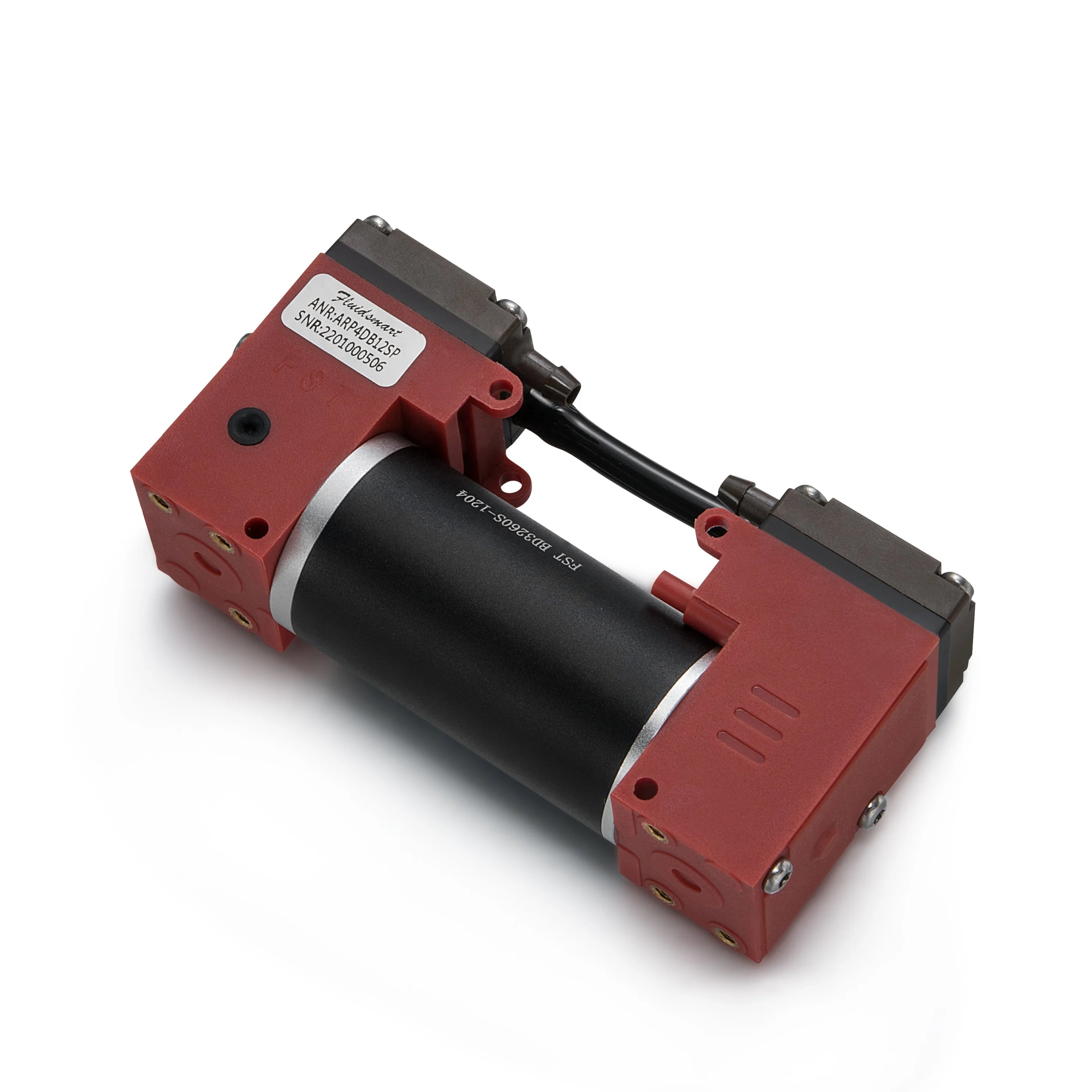 Fluidsmart High Pressure 4bar Electric Swing Piston Small Compressor Double Head Piston Lab Gas Sampling Mini Air Pump