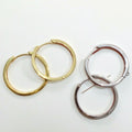 New Fashion 925 Sterling Silver Hoop Earrings Fine Big Circle Female Charm Jewelry with Zircon Wedding Party Gift for Women