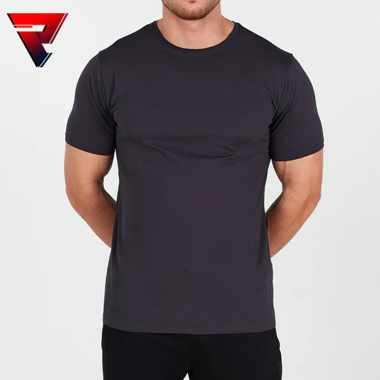 Hot Sale Custom Round Neck Sport Pima Cotton Plain Graphic Plus Size Men's Gym T-Shirt