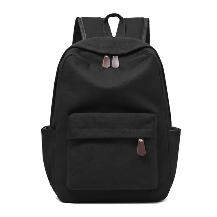 Black Colour Luxury 3 Class Beauty Shoulder Colorful Canvas Lightweight Casual Girl Embroidery School Bag