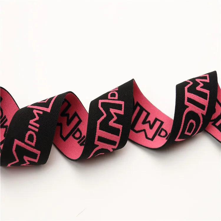Customized Logo Jacquard Woven Shiny Elastic Band Soft and Sustainable for Boxer Underwear Waistbands