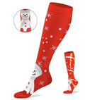 New Arrival Holiday Christmas Socks Women Nurse Runner Fashion Compression Socks Custom Logo Accept Cartoon Knee