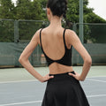 Women's Sexy Sport Bra Twist Backless Spaghetti Straps Padded Gym Fitness Tops for Pilates Yoga Twisted Style Bras for Girls