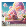 Custom European Style Hand Mushroom Rainbow Floral Wallpaper Anti-Static Waterproof Mural Decor for Living Room Kids Bedroom