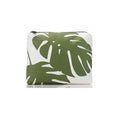 Customized Logo Tear Resistant Dupont Tyvek Makeup Bag Green Leaf Zipper Storage Bag Waterproof Small Lightweight Cosmetic Pouch
