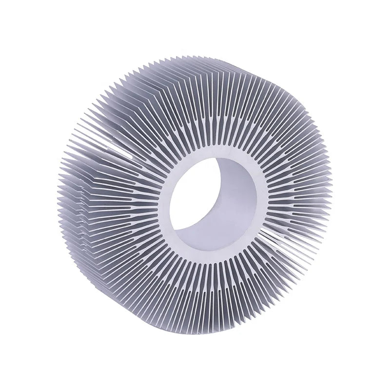 Custom CNC Machining Aluminum Profile Extrusion Cutting Round Heat Sink